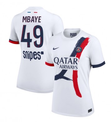 Paris Saint-Germain Ibrahim Mbaye #49 Udebanetrøje Dame 2025-26 Kortærmet